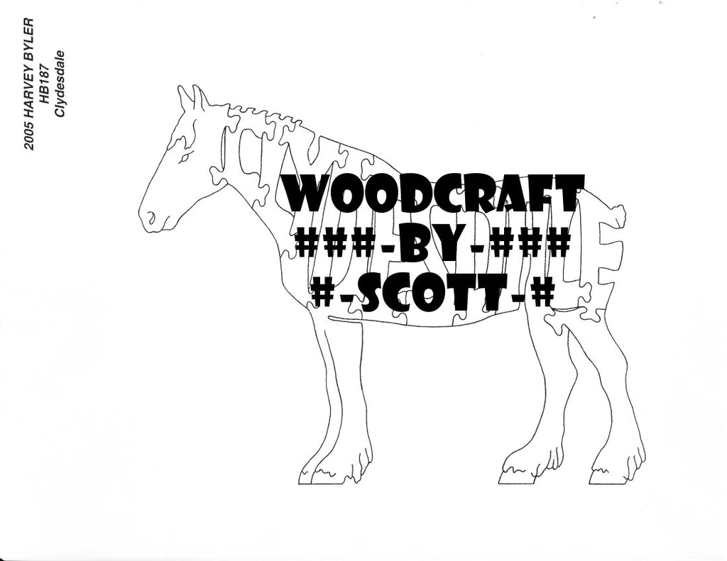Puzzle Patterns Horses, Cows, Goats Woodcraft By Scott