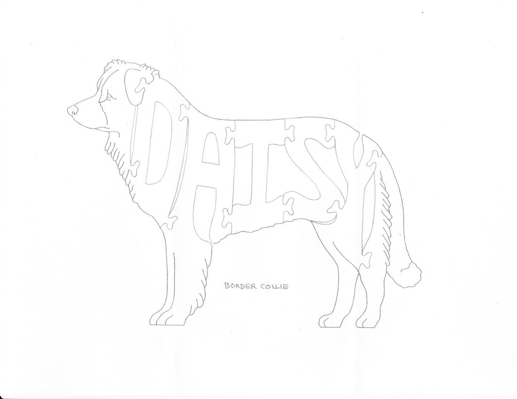 Puzzle Patterns Custom Names in Animals Woodcraft By Scott