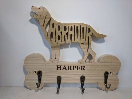 Key/Leash Holder with CUSTOM NAME in Base