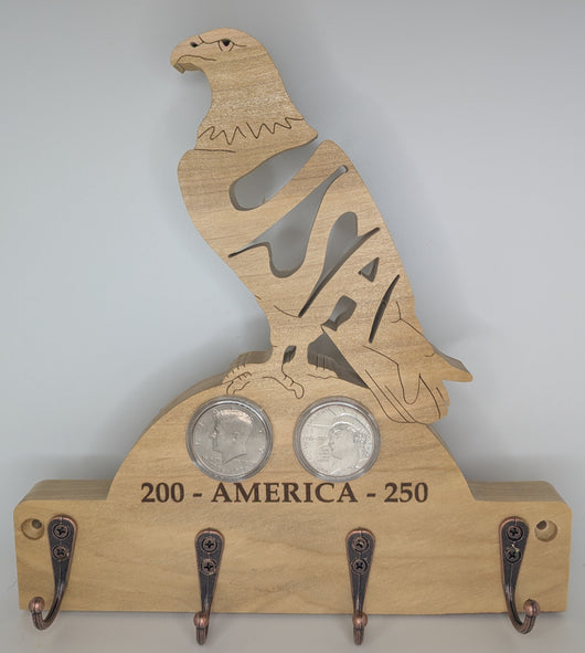NEW ITEMS: AMERICA 250 Key racks with commemorative coin(s)