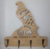 NEW ITEMS: AMERICA 250 EAGLE Key Rack with commemorative coin(s)