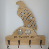 NEW ITEMS: AMERICA 250 EAGLE Key Rack with commemorative coin(s)